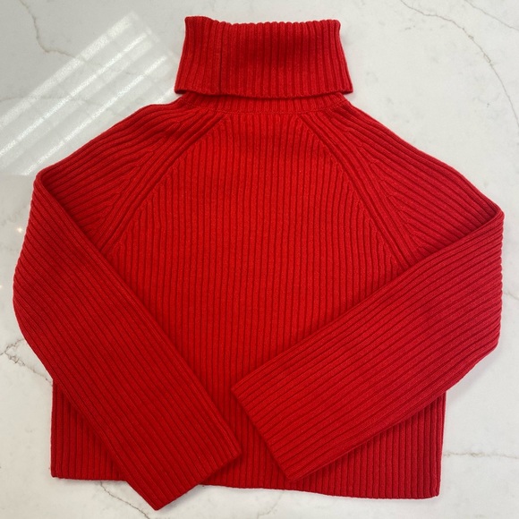 H&M Ladies Red Turtle-Neck Sweater - Picture 2 of 3